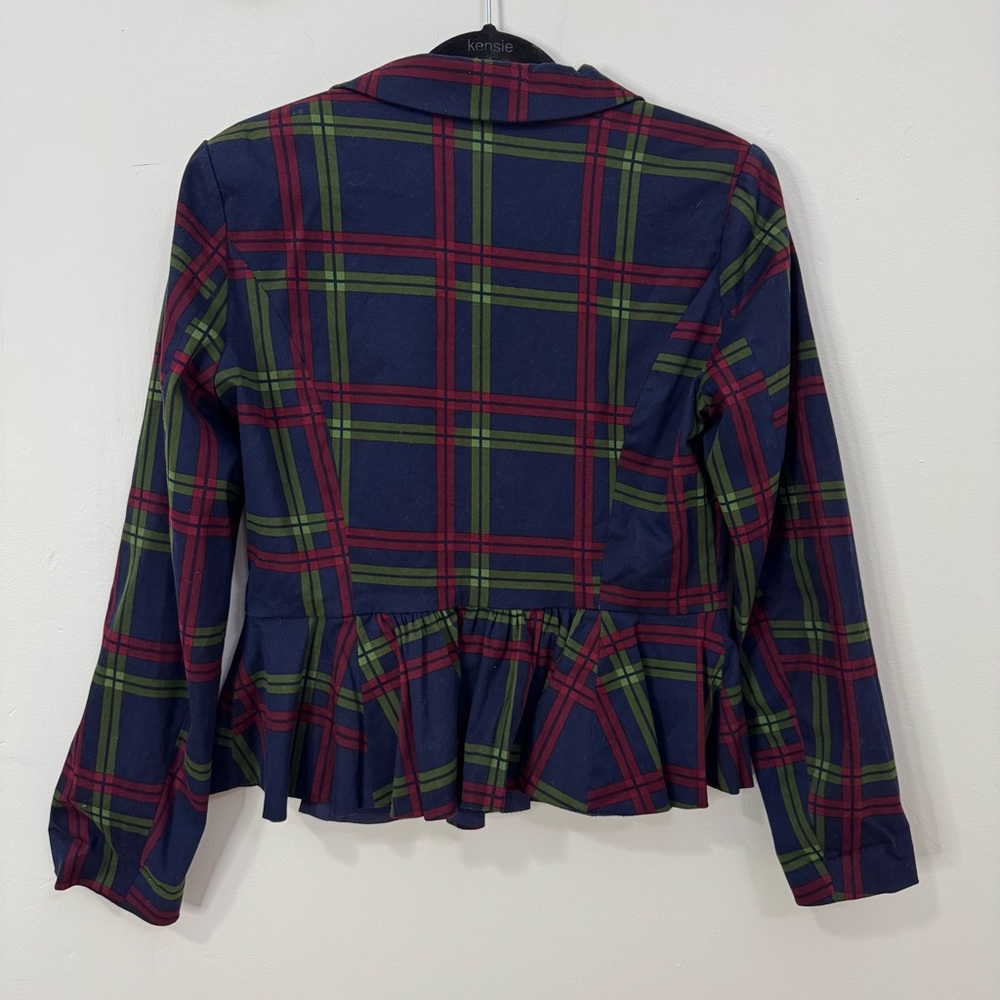 Modcloth X Collectif Blazer Meryl Darling Check Suit Jacket Cotton Blend Size L - Picture 5 of 7